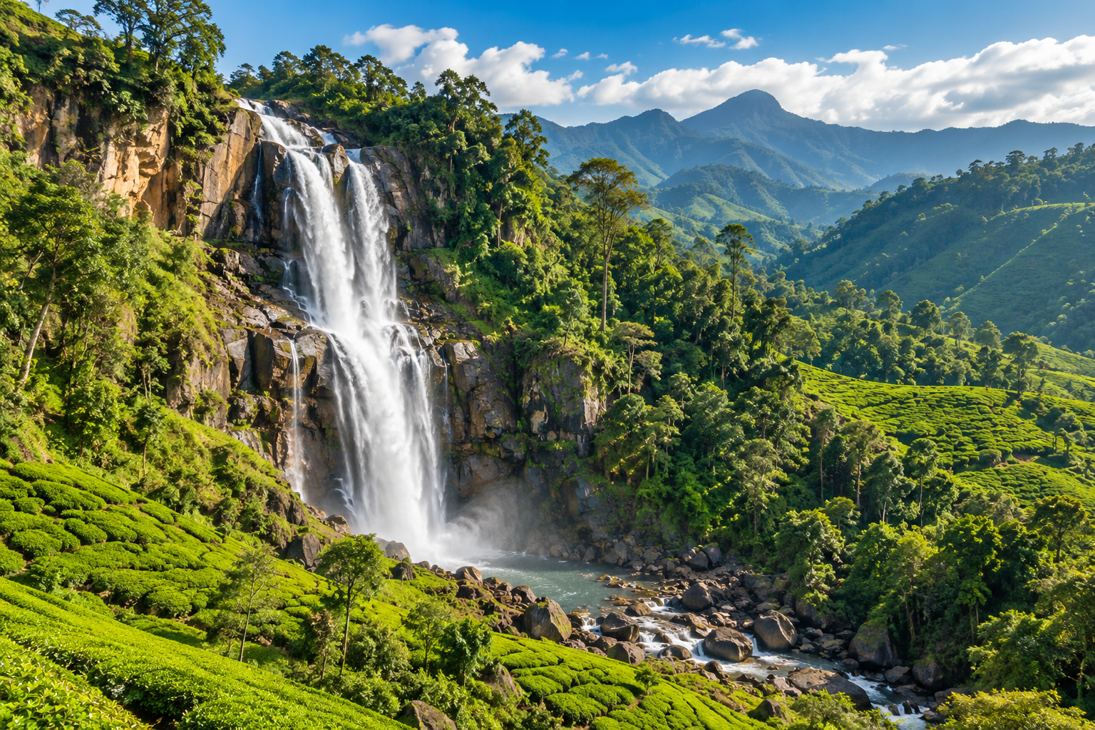 Waterfall — illustrative travel visual